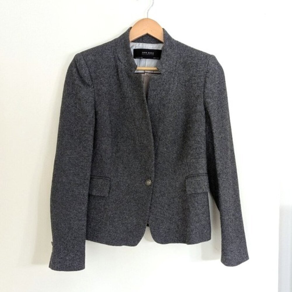 Zara Gray tweed Blazer